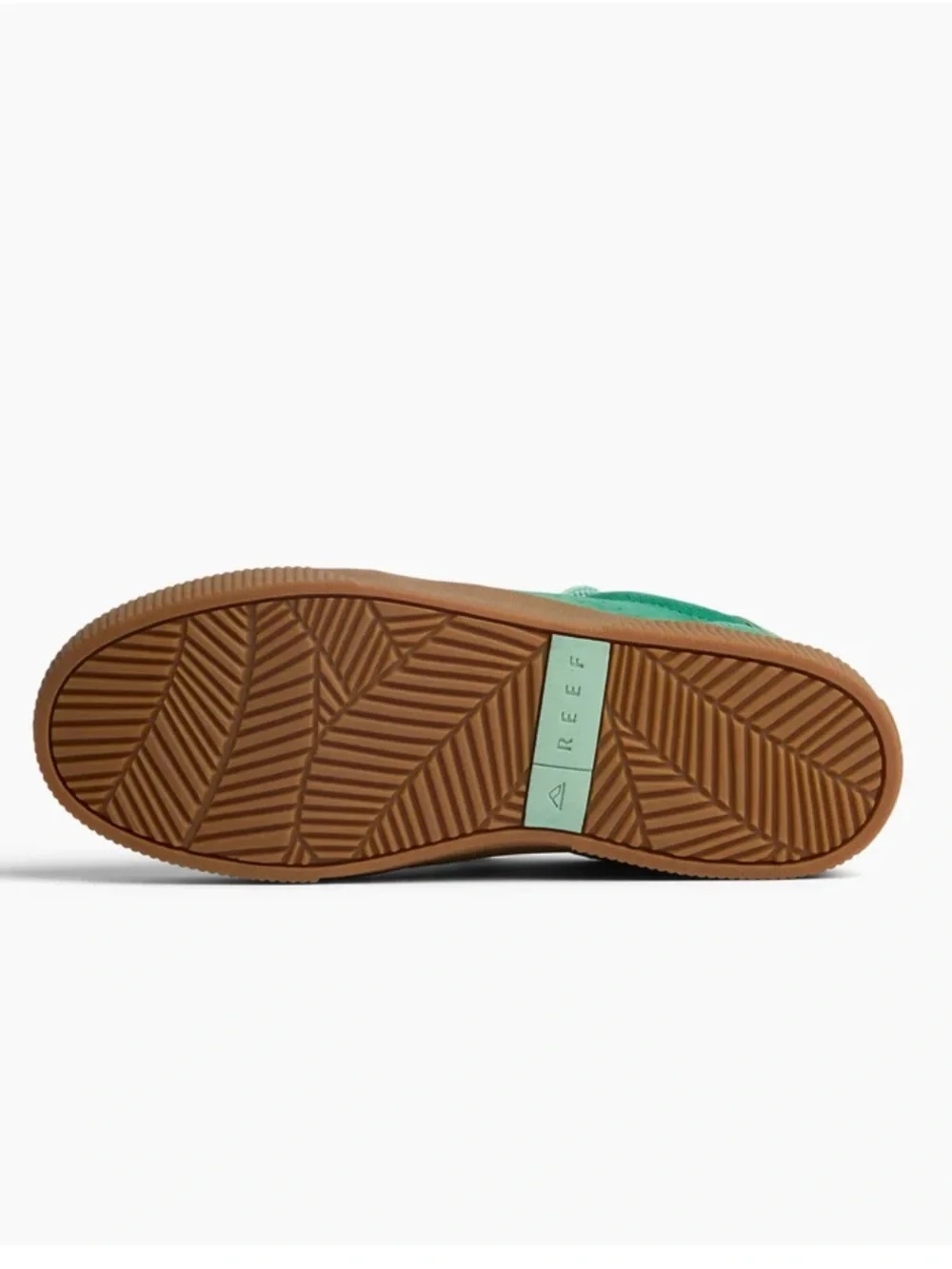 REEF Lay Day Seas Green Duo Women's Leather Suede Lace Up Sneakers